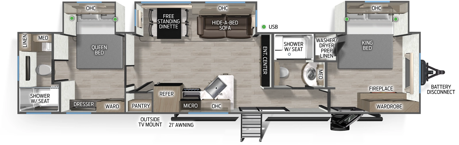 Cascade 39HBAC Floorplan